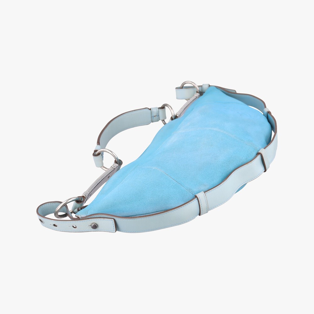 Yves Saint Laurent Rive Gauche Mombasa Blue Suede - Picture 5 of 9